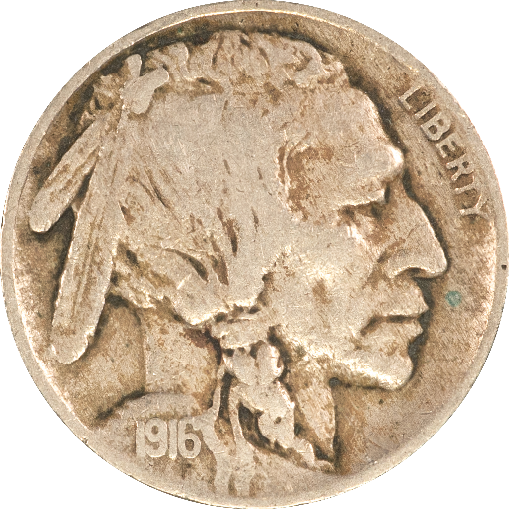 1916 Buffalo Nickel Two Tail Feathers - Obverse.png
