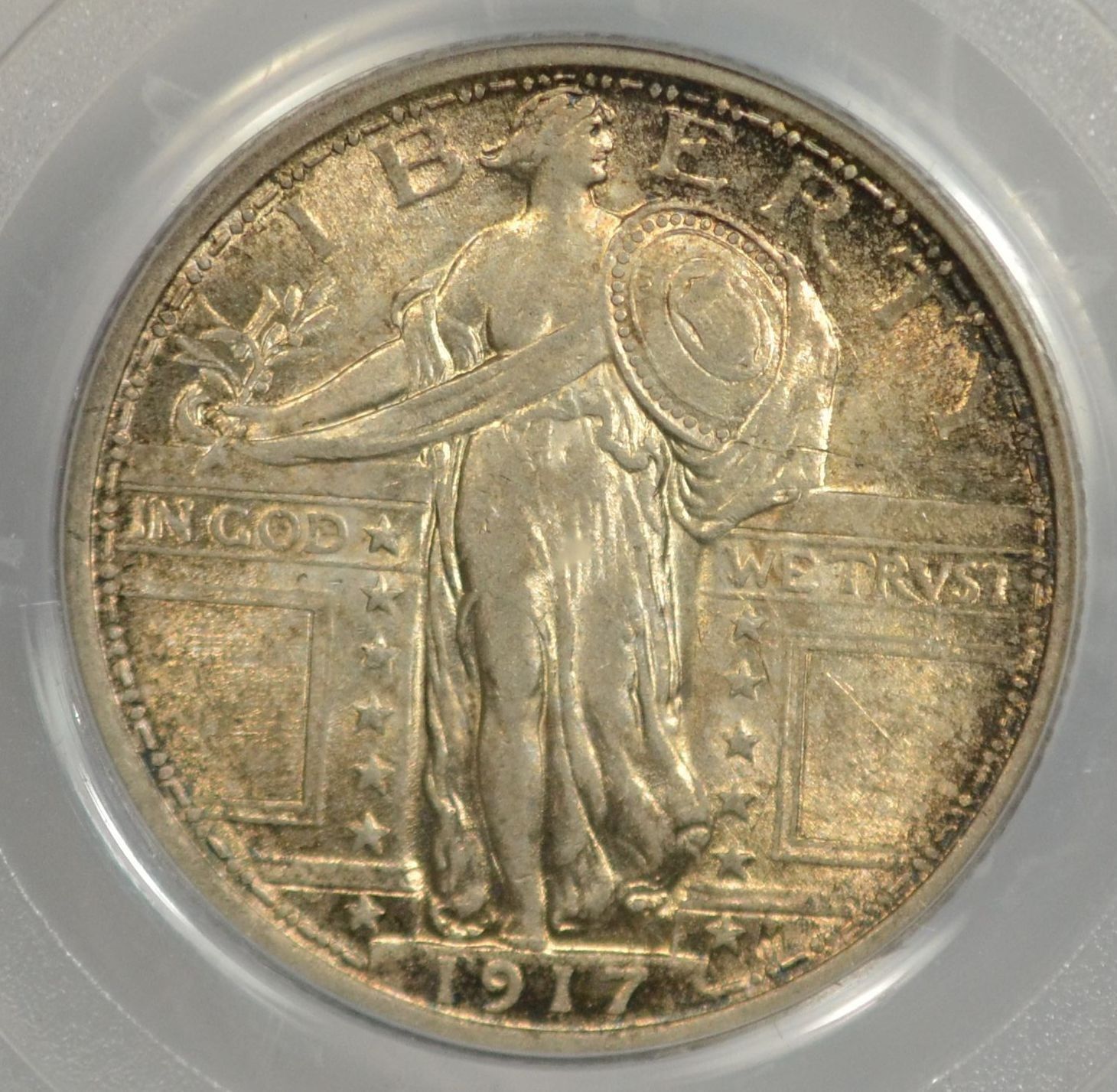1917 25C PCGS AU55 Type 1 Obv Closeup CAC seller.JPG