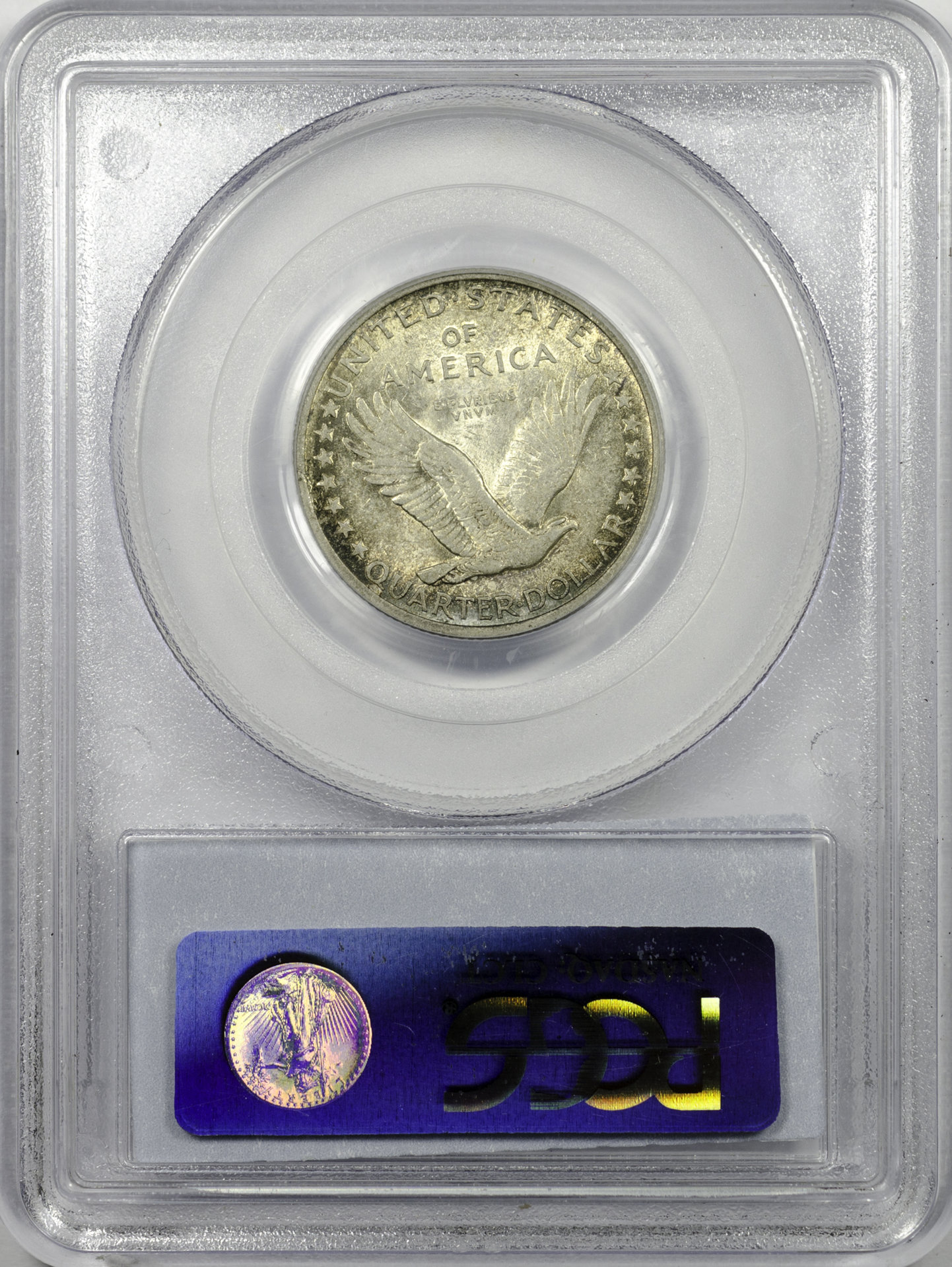 1917 25C QUARTER DOLLAR - STANDING LIBERTY, TYPE 1 PCGS AU55 19741326 CAC Rev Slab.JPG