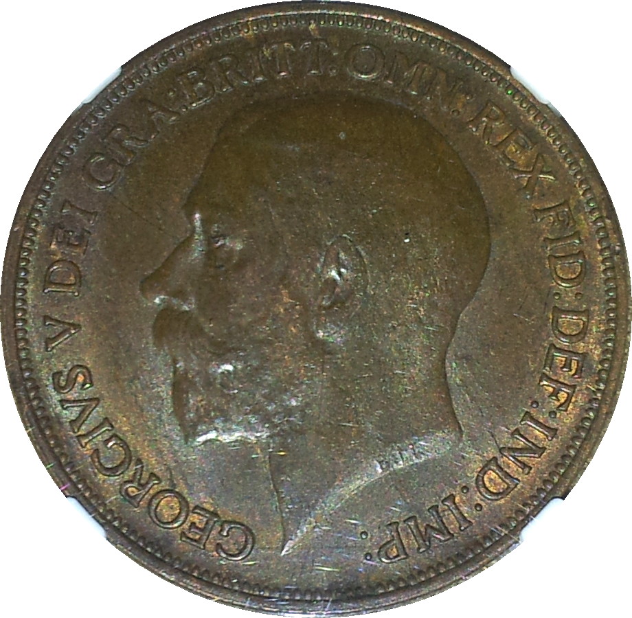 1918 Great Britain One Penny MS60 Obv.JPG