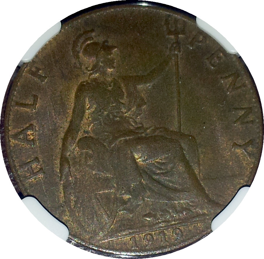 1919 Great Britain Half Penny Rev MS63.JPG