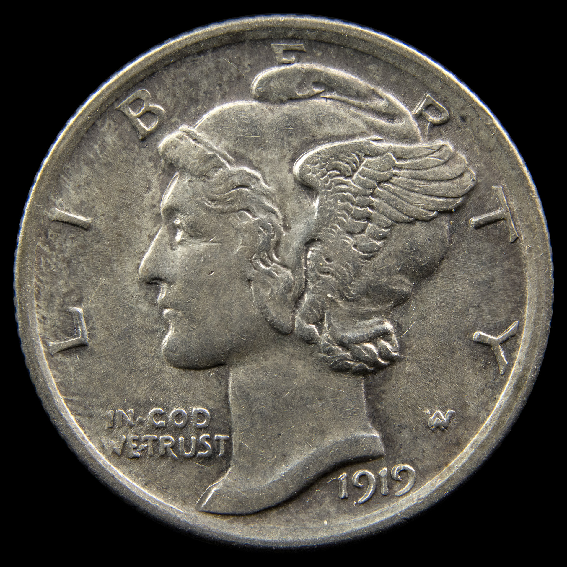 1919 Mercury Dime Obverse.jpg