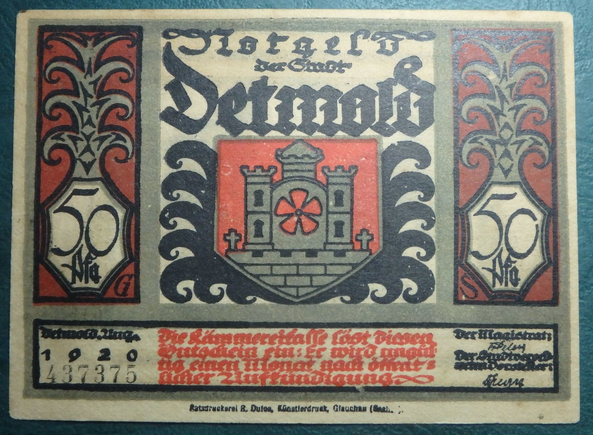 1920 DE Der Ginot 50 p face.JPG