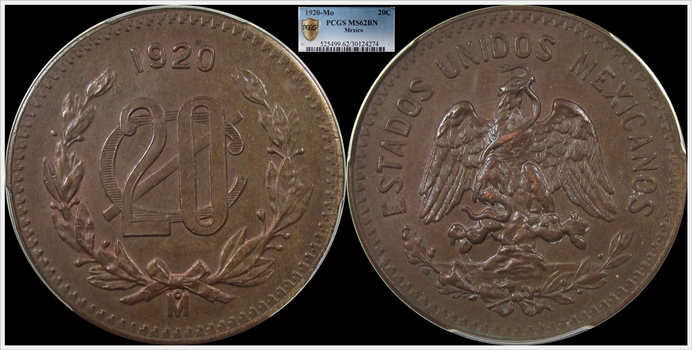 1920 Mexico 20 Centavos PCGS MS62 w label 1000.jpg