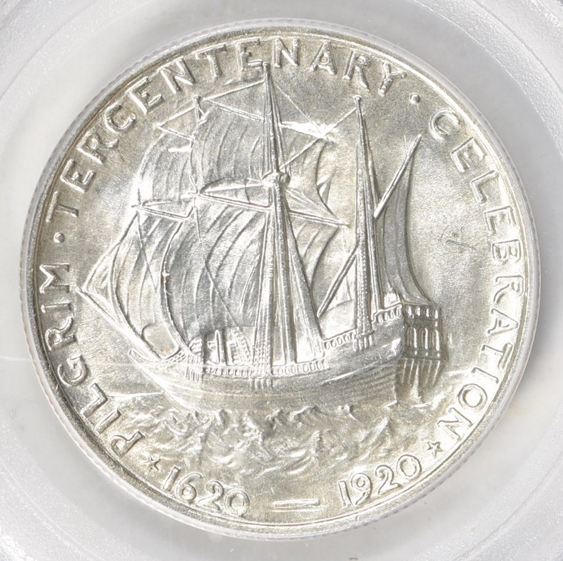 1920 Pilgrim Tercentenary Half Dollar PCGS MS-63 Reverse a.jpg