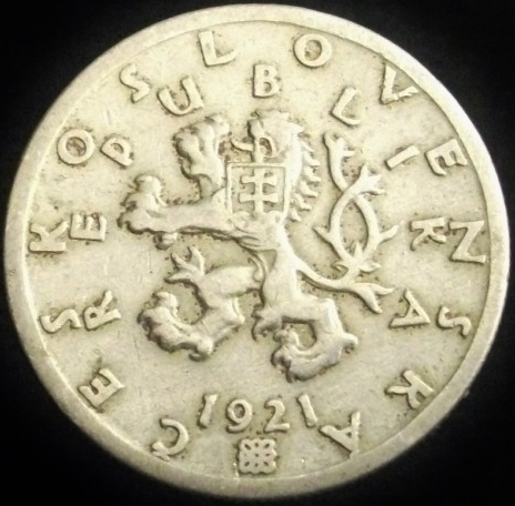 1921 Czechoslovakia 50 Haleru.JPG