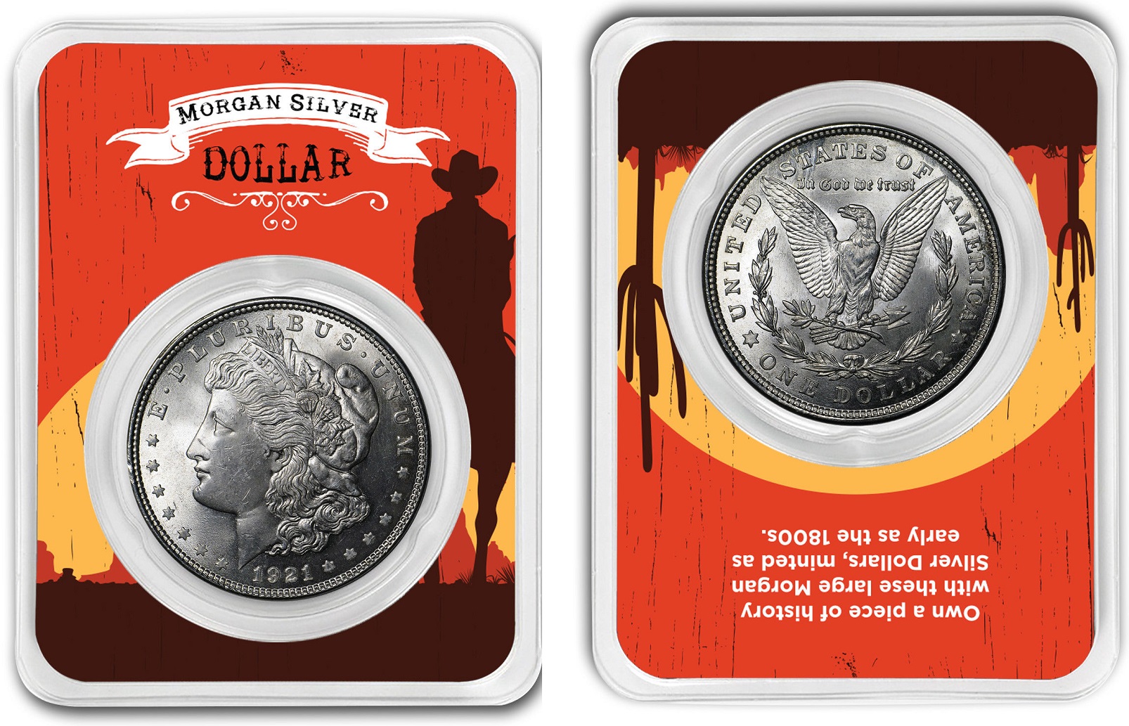 1921 Morgan Silver Dollar Sunset Rider Card Bu - SKU#171973.jpg