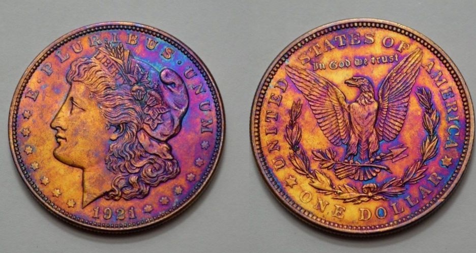 1921-P Morgan Dollar US Silver $1 Toned $76.00 + $3.50 142825679101 gold-coins 25461  (1).jpg
