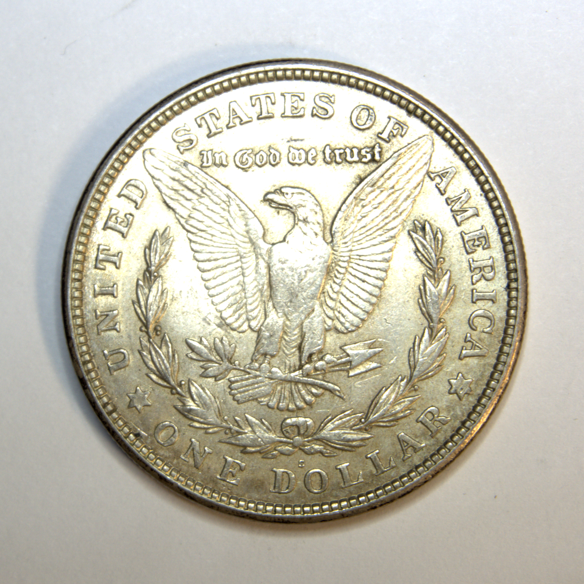 1921-S Morgan Silver Dollar (Reverse).png