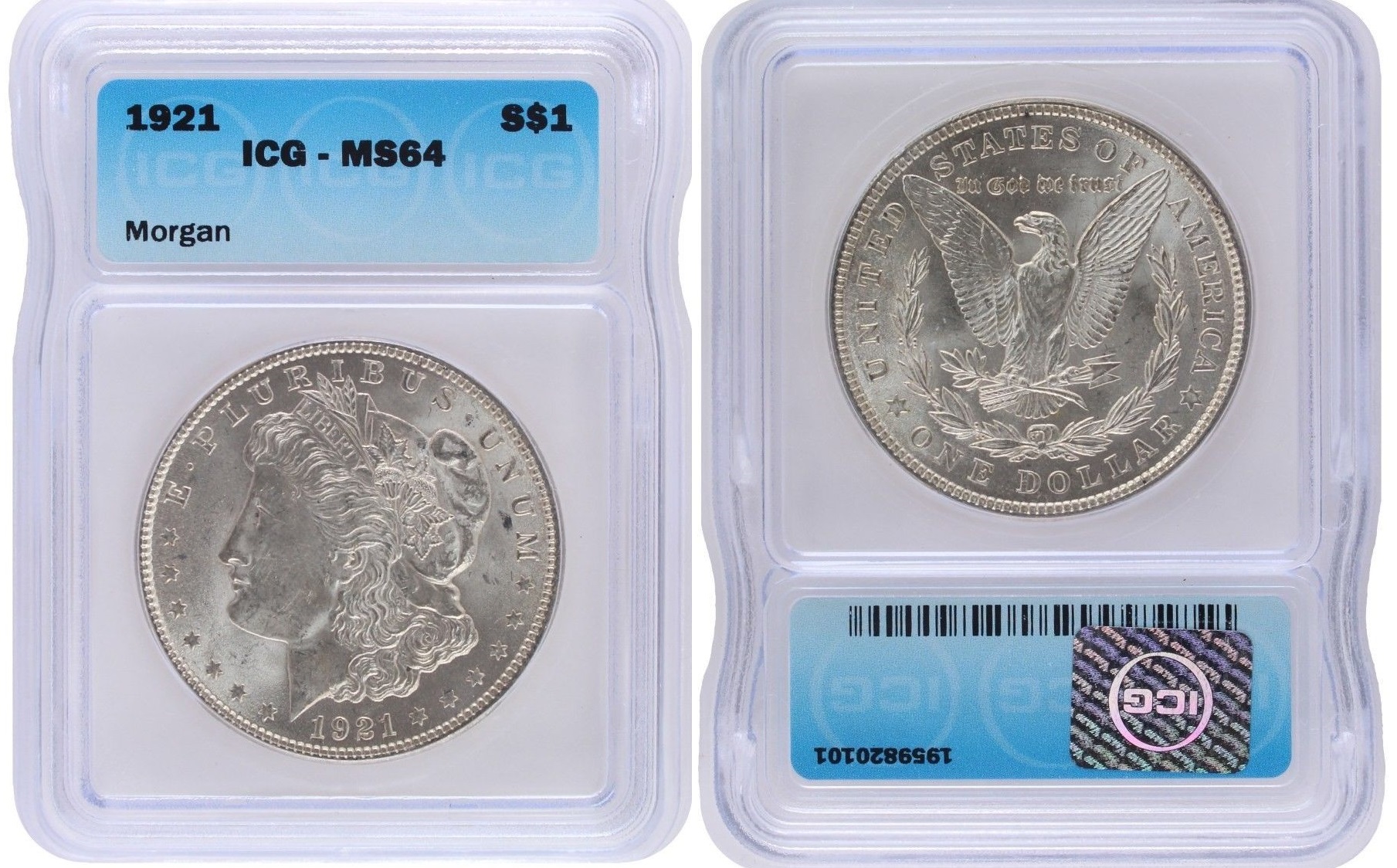 1921 Silver Morgan Dollar ICG MS64 S $1 .jpg