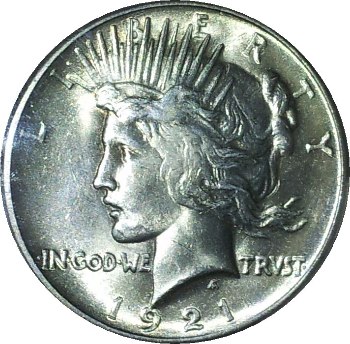1921 USA Peace Dollar Obv MS62.JPG