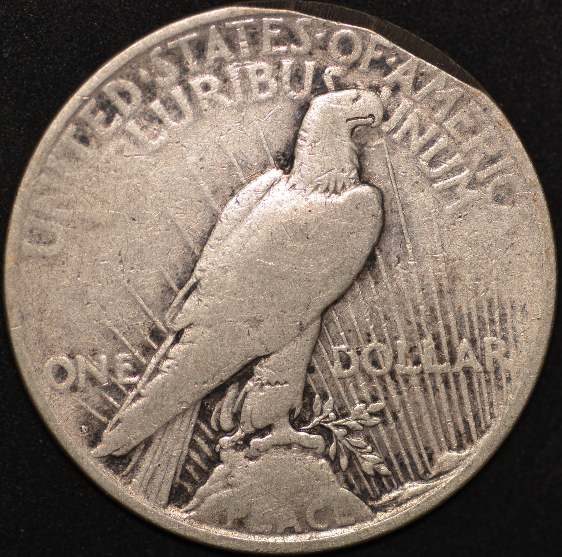 1922 D Peace Dollar - Reverse.JPG