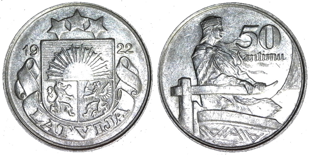 1922 Latvia 50 Santimu 1922 Latvia 50 Santimu 1922 rev-side-cutout.jpg