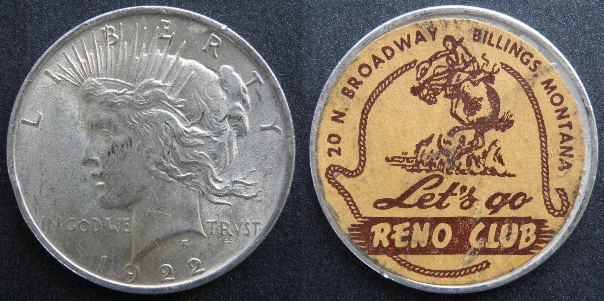 1922 Peace Dollar AU+ Reno Club, Billings, MT    1-horz.jpg
