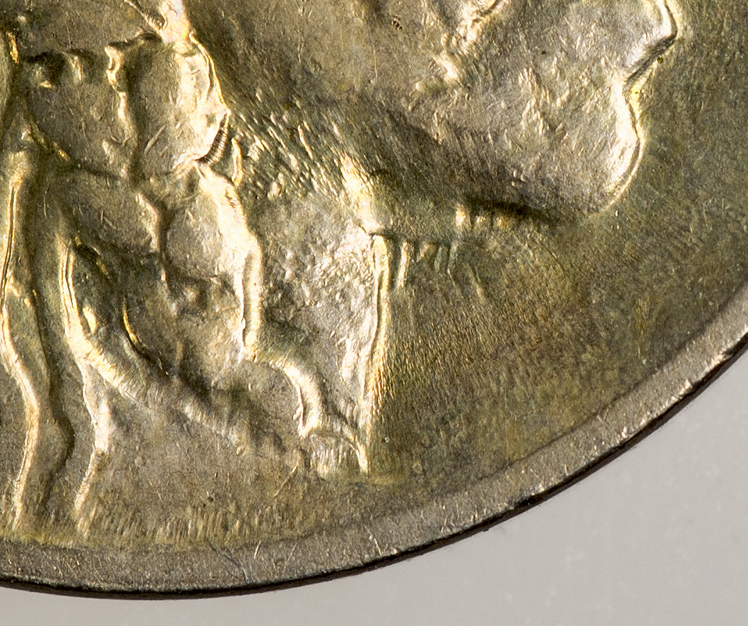1923 Buffalo Nickel Obverse Die Clash - Clash 2.jpg