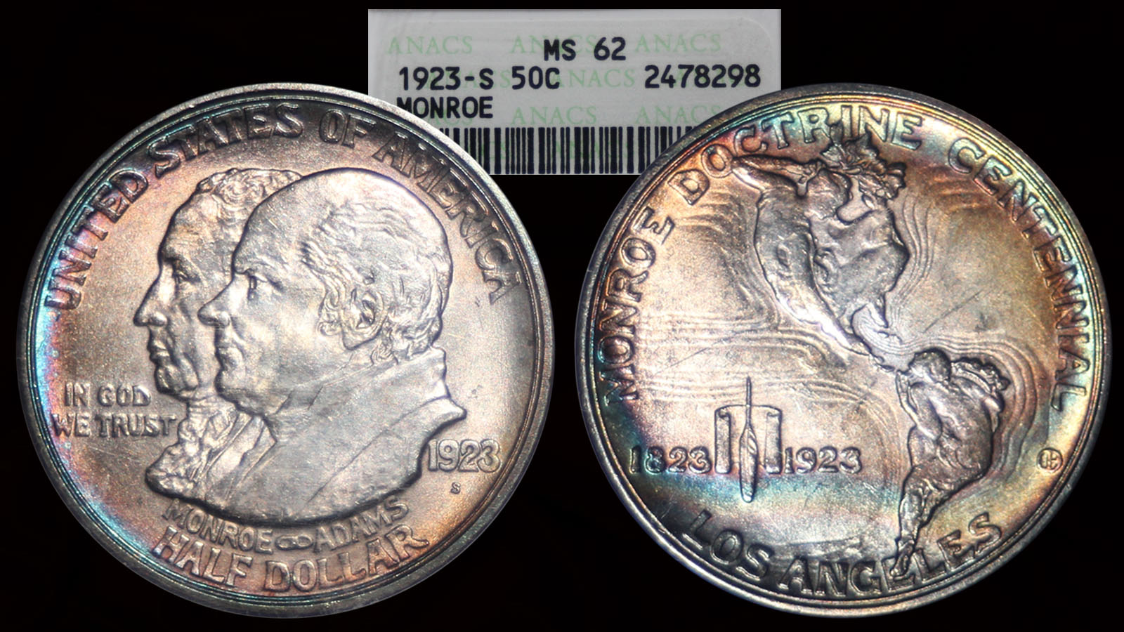 1923-S Monroe Half Dollar MS62.jpg