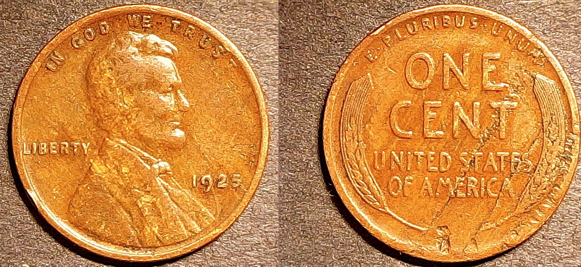 1925- Lincoln Cent KM# 132 Mixed Alloy + Multi Rev Laminations  $6 + 0  383897694379  vk499 o.jpg