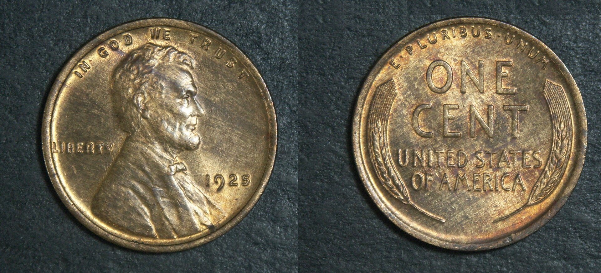 1925 Unique Beauty Bu-Unc Wood Grain LincolnWheat Cent Improper Alloy Effect $24.50 + ship (3).jpg