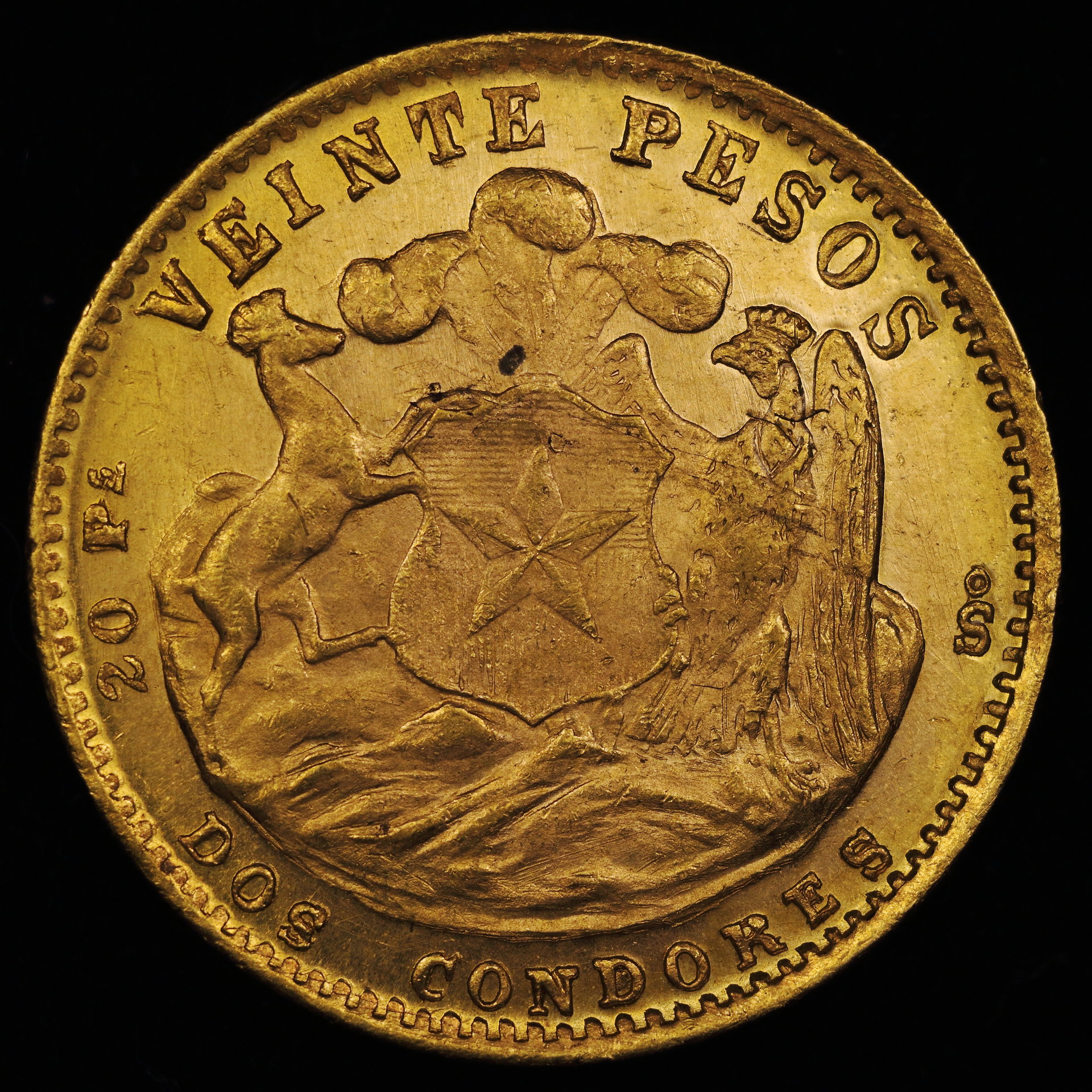 1926 Chile 20 Peso Rev..JPG