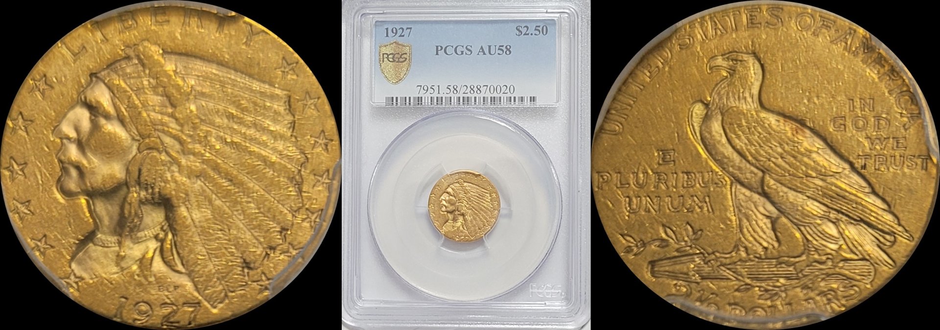 1927 AU58 Gold Quarter Easle A-horz.jpg