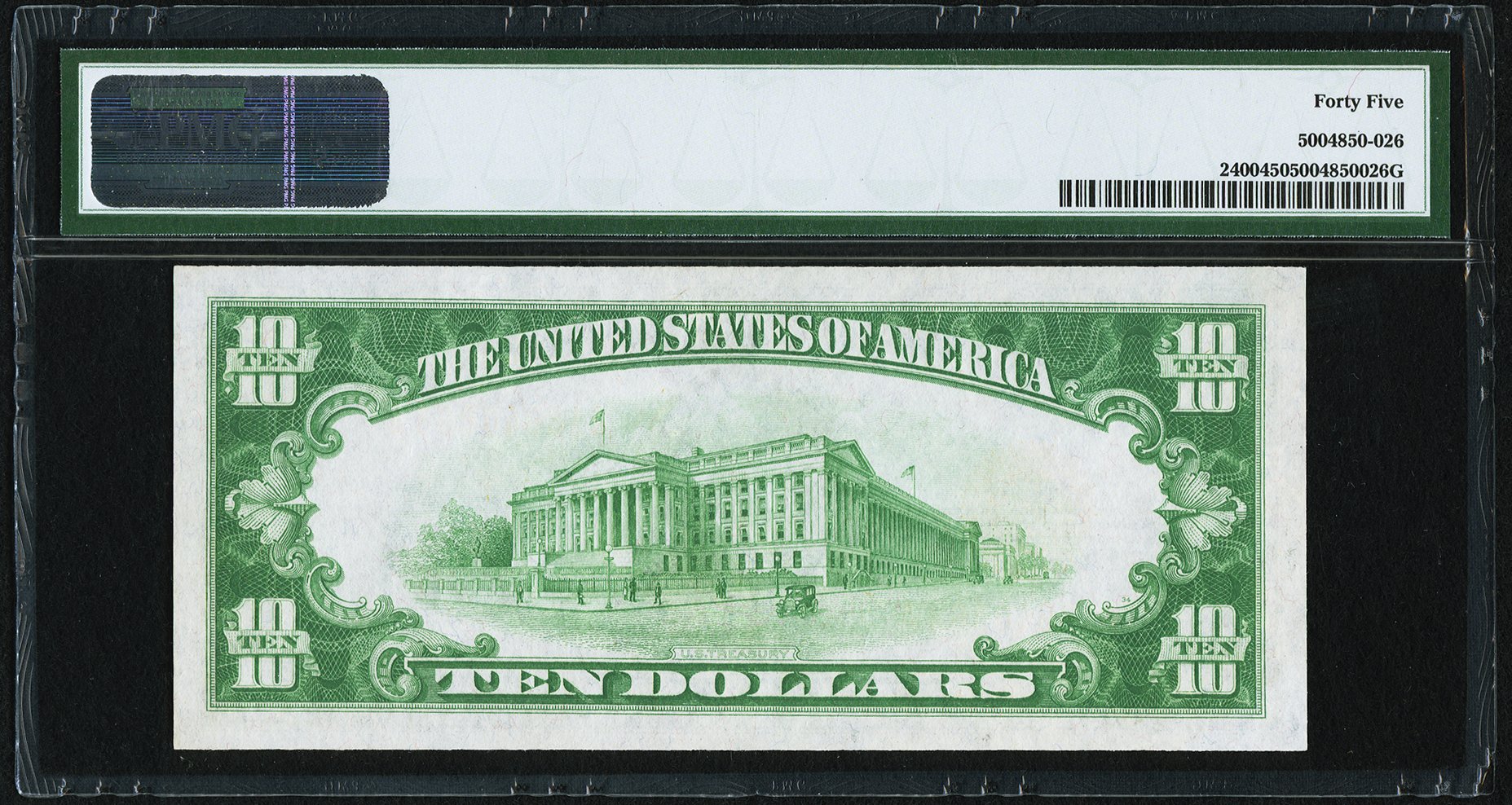 1928 $10 Gold FR #2400 back.jpg