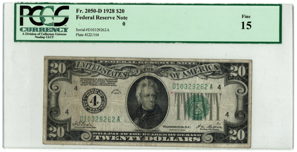 1928 $20 Federal Reserve Note 4D.PNG