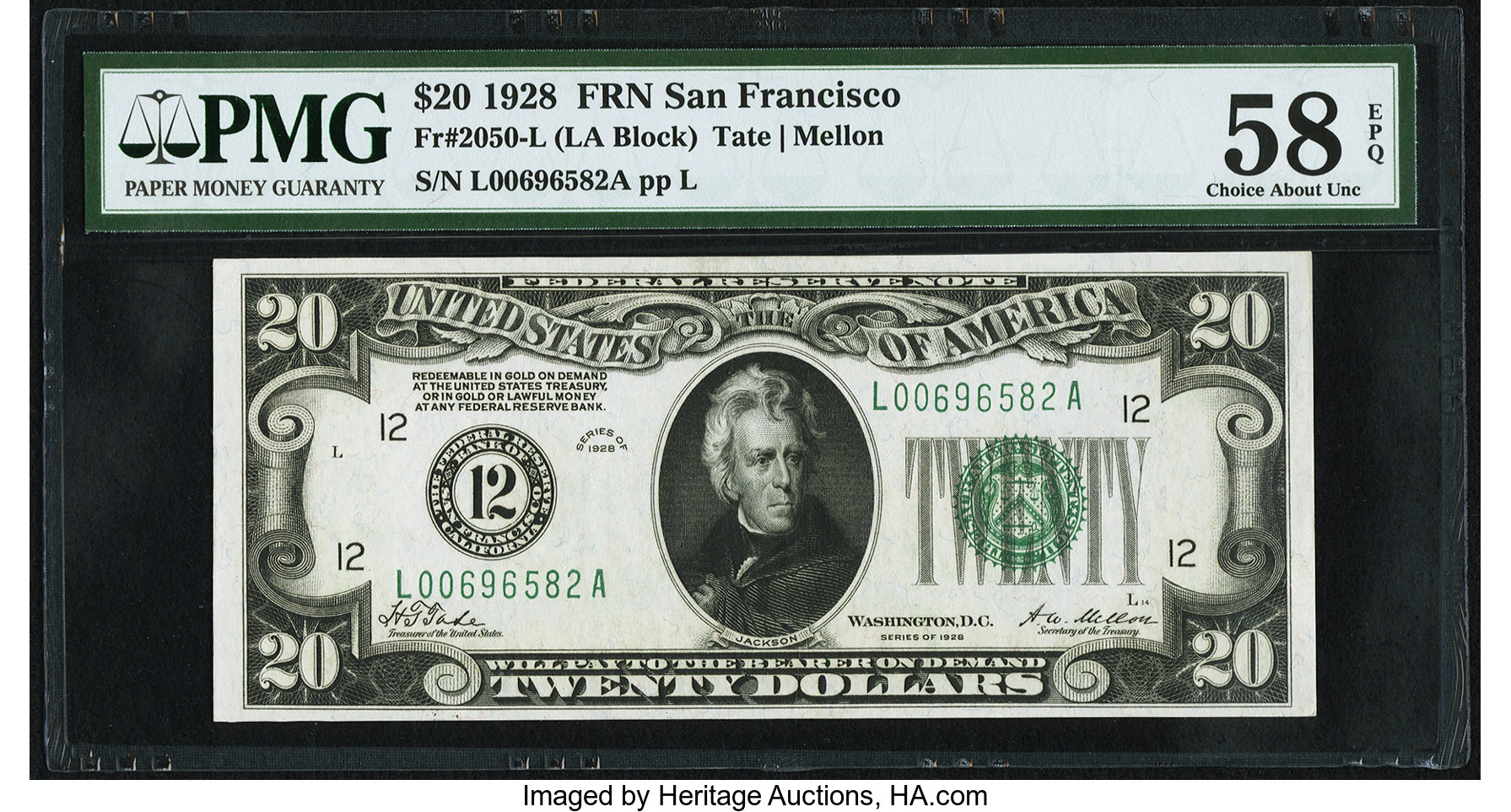 1928 $20 FRN FR #2050 PMG 58 front.jpg