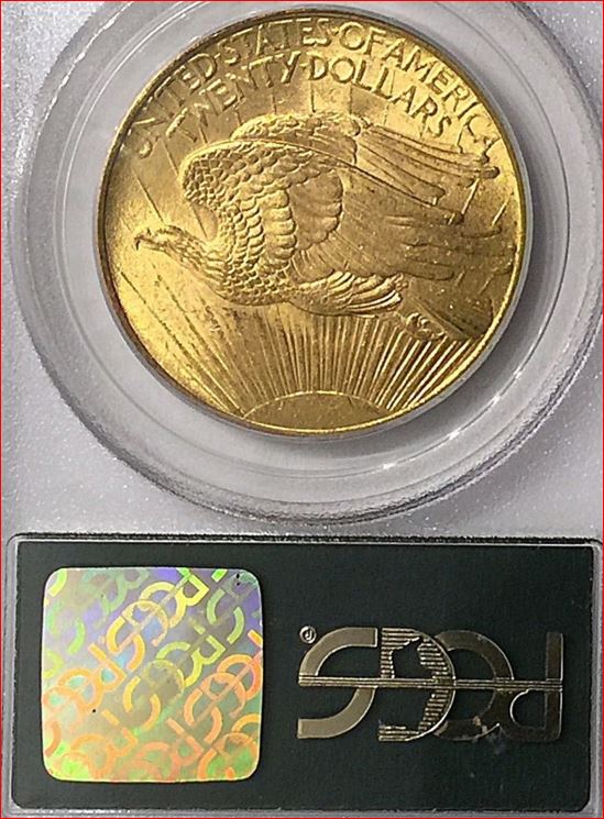 1928 $20 PCGS MS63 No Motto Reverse.JPG