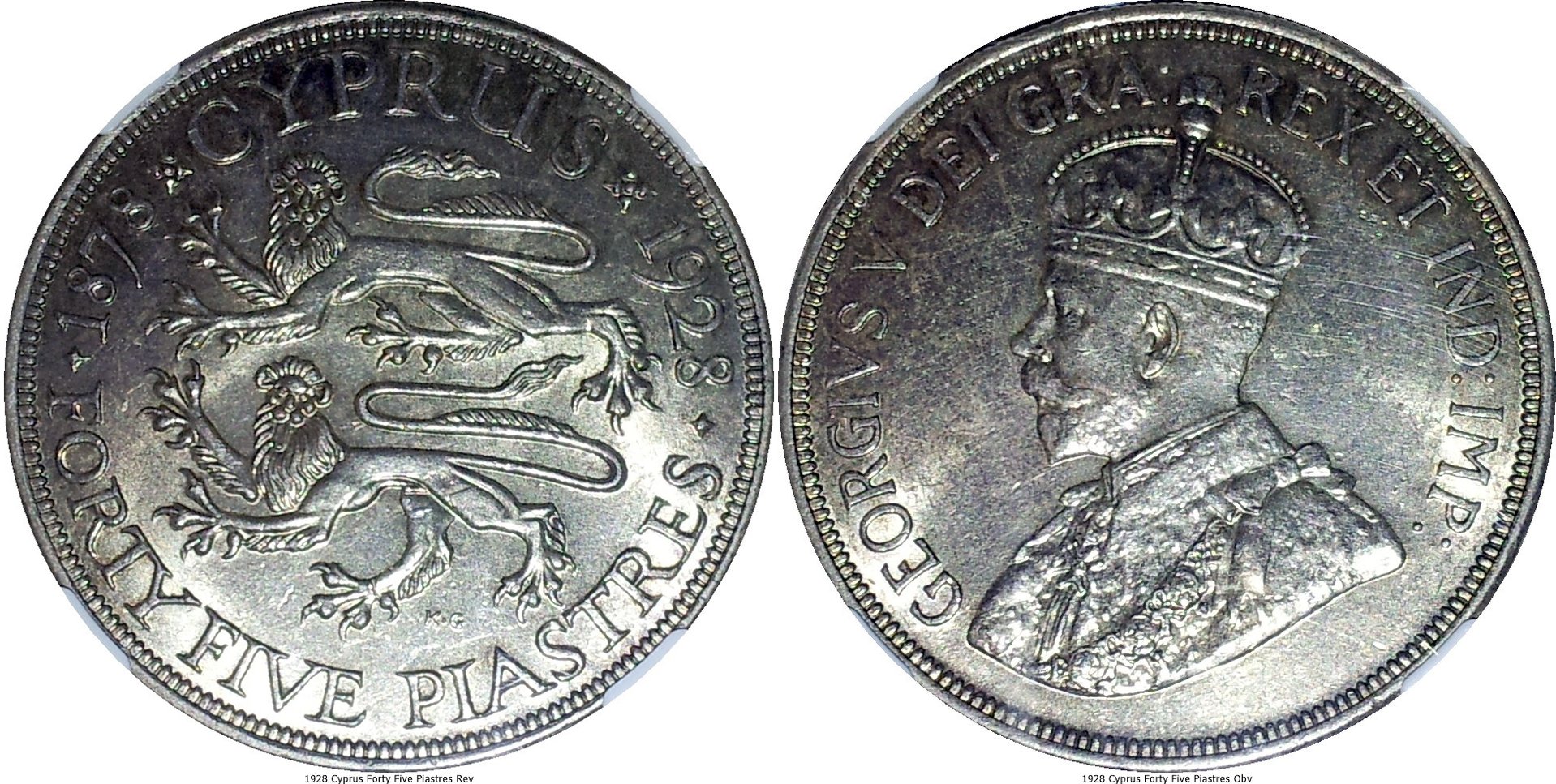 1928 Cyprus Forty Five Piastres Rev-tile.jpg