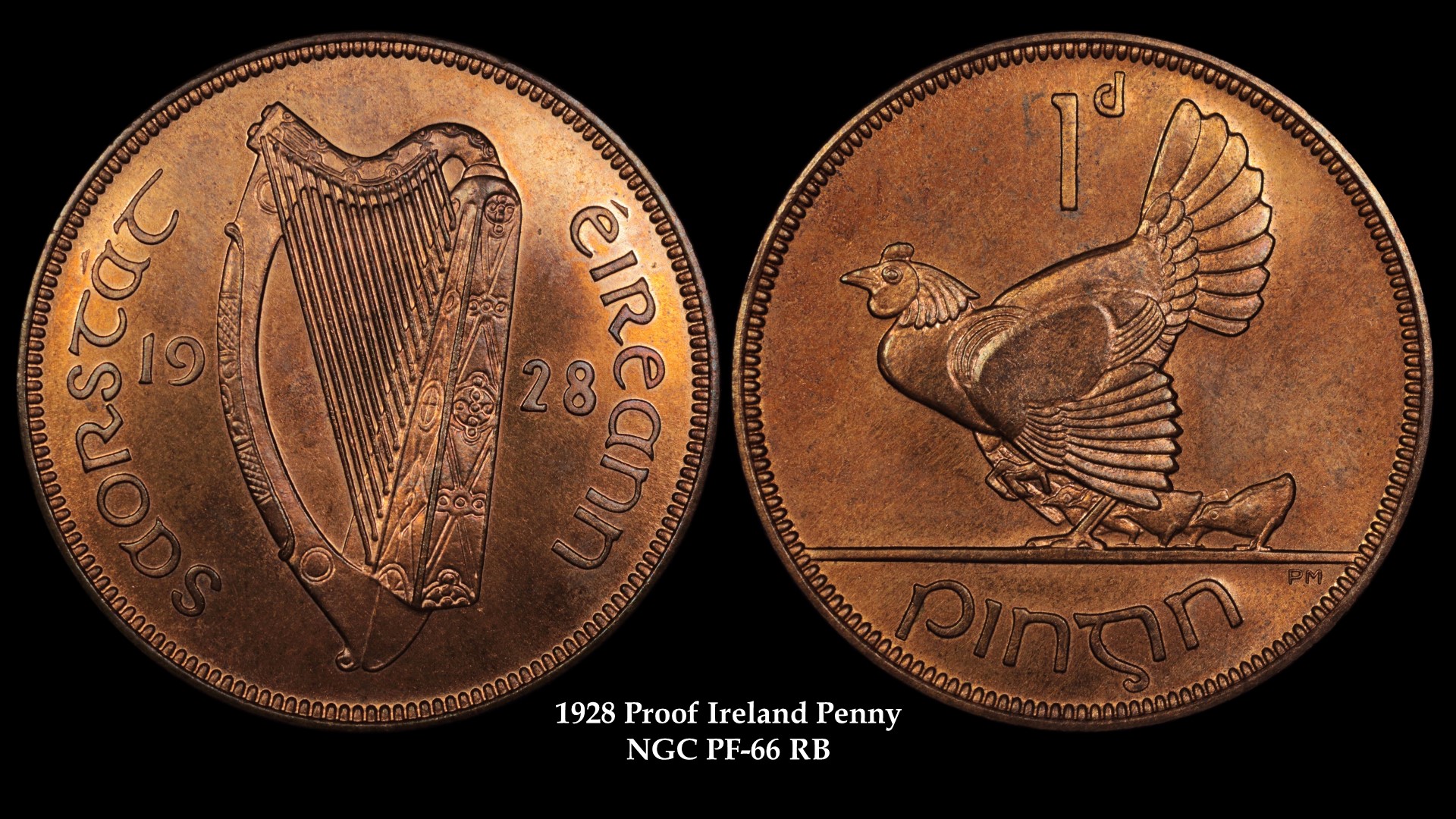 1928 Ireland Proof Penny PF-66 RB.jpg