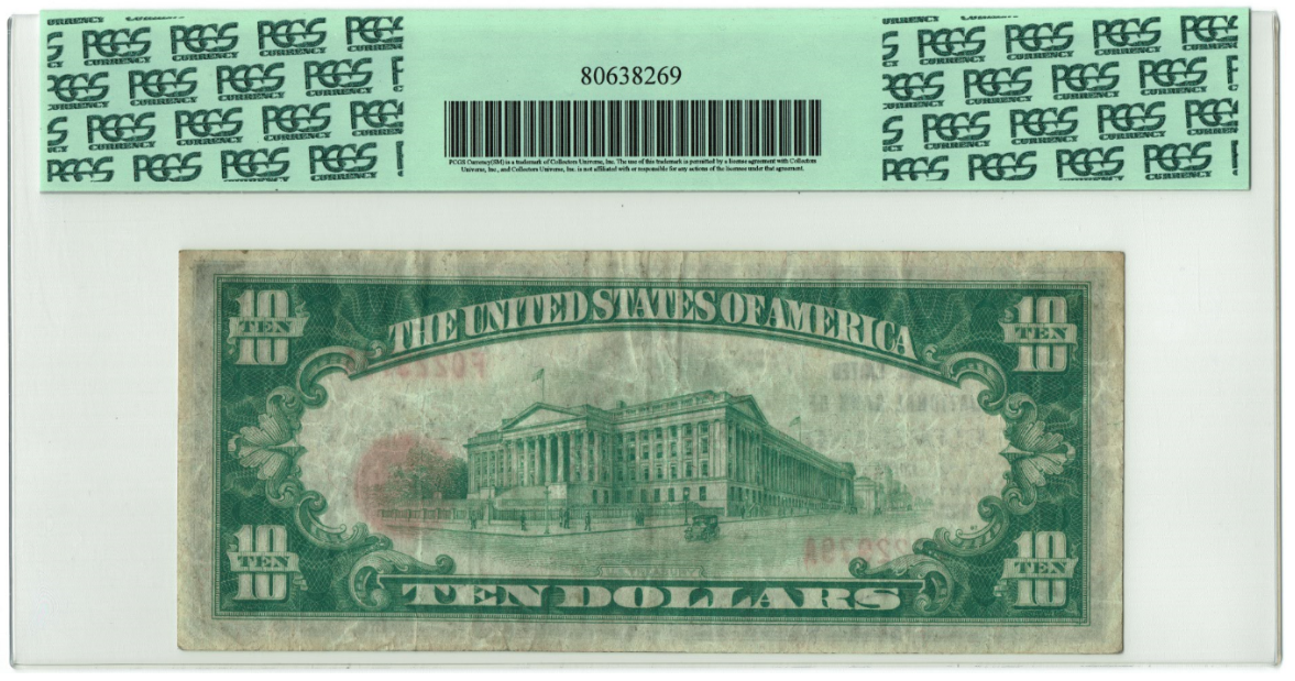 1929 $10 National Bank Note Cleveland Ohio Reverse.PNG