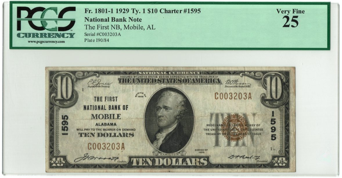 1929 $10 National Bank Note Mobile Alabama.PNG