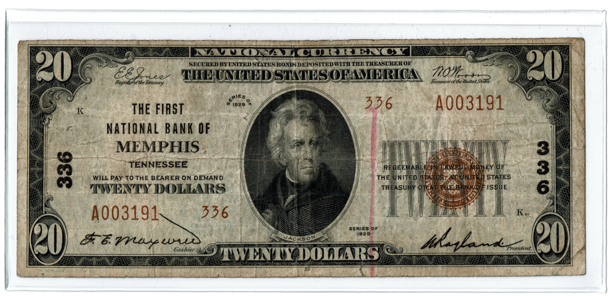 1929 $20 National Bank Note Memphis TN.png