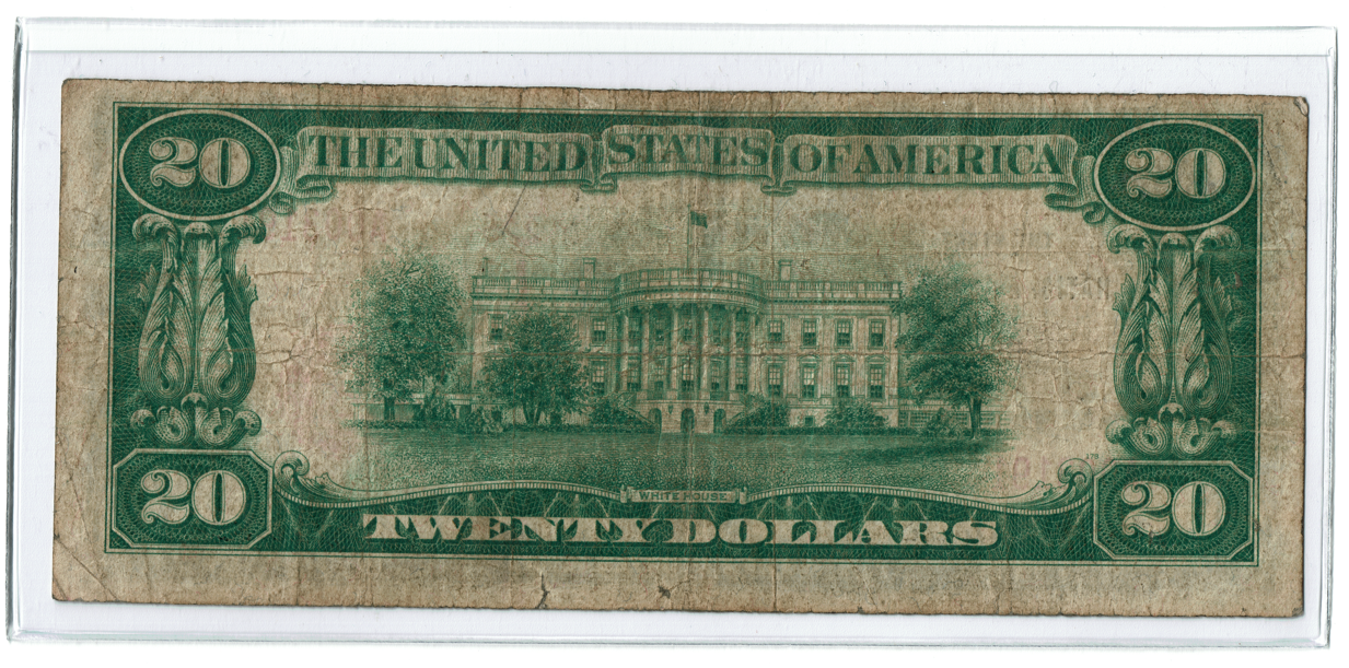 1929 $20 National Bank Note Memphis TN Reverse.png