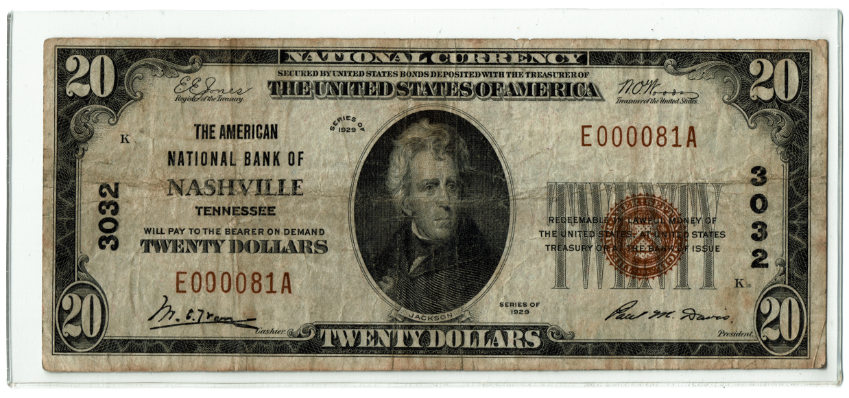 1929 $20 National Bank Note Nashville TN.png