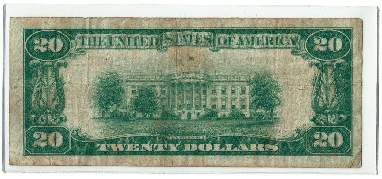 1929 $20 National Bank Note Nashville TN Reverse.png