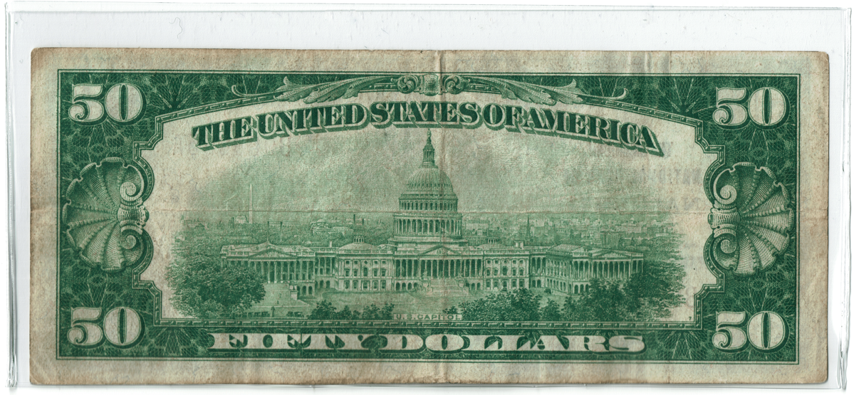 1929 $50 Nashville TN Type 1 Cointalk minimized reverse.png