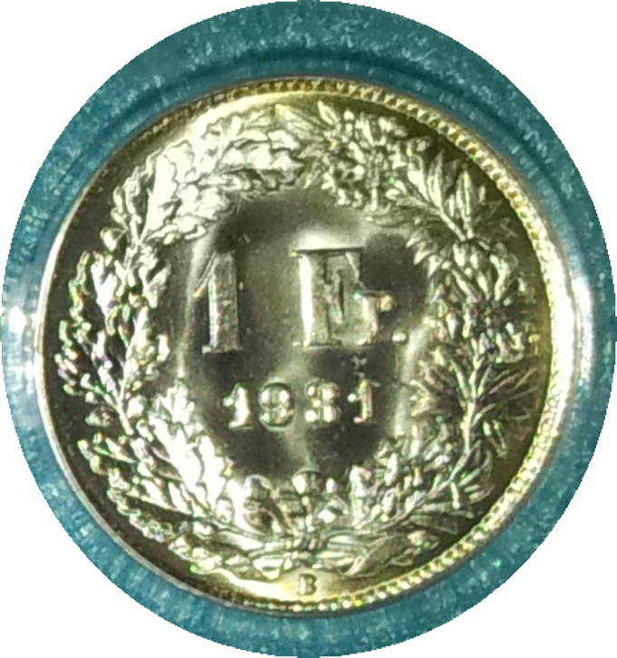 1931 B Switzerland 1 Franc MS67.JPG