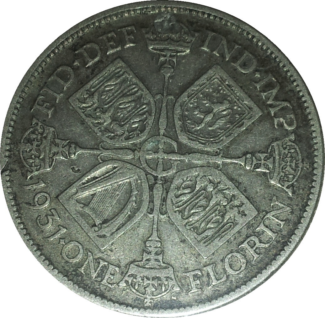 1931 Great Britain One Florin Rev.JPG