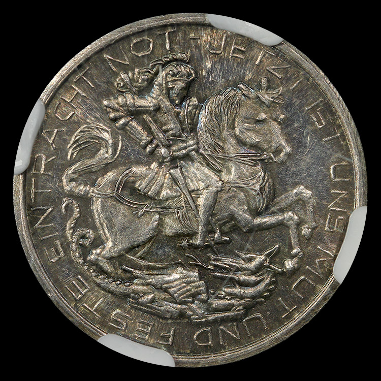 1932_Hindenburg_Medal_StGeorge_NGC_MS63_rev.jpg