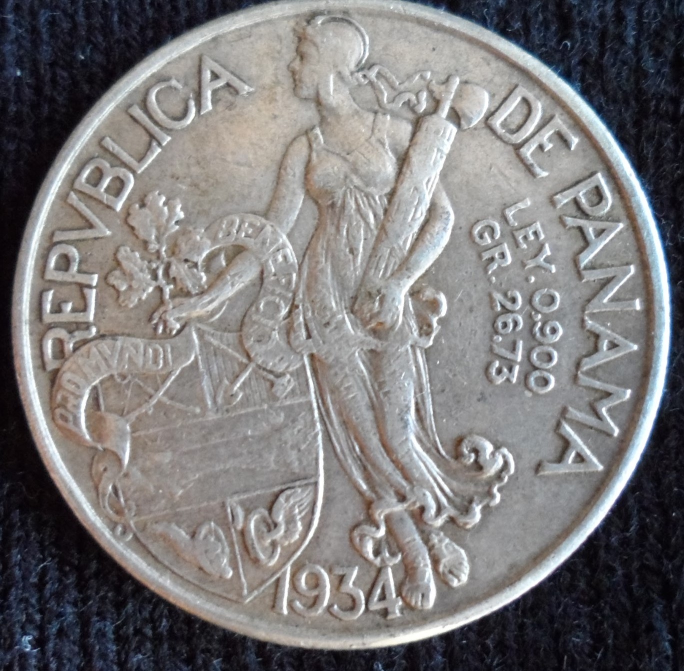 1934 Panama 1 Balboa Silver Reverse.JPG