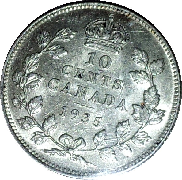 1935 Canada Ten Cent EF45 Rev.JPG