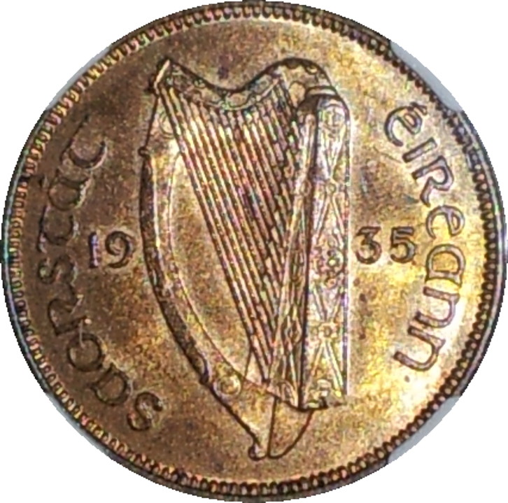 1935 Irish Free State Half Penny Obv MS63RB.JPG