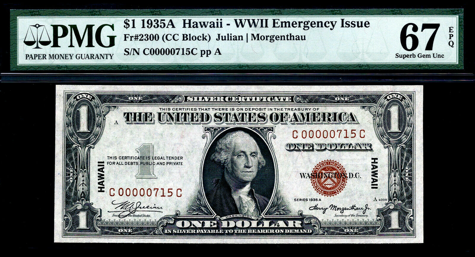 1935A Hawaii WW II FR 2300 PMG 67 front.jpg