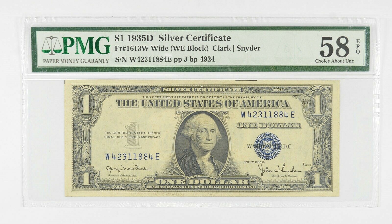 1935D SC Fr # 1613 PMG 58 front.jpg