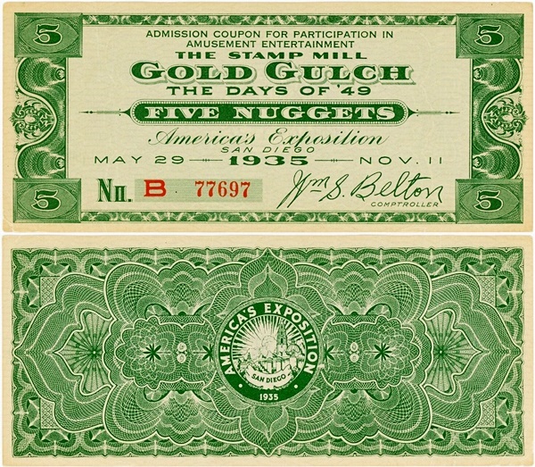 1935SanDiegoFiveNuggetsGoldGulchCouponNo2Gallery.jpg