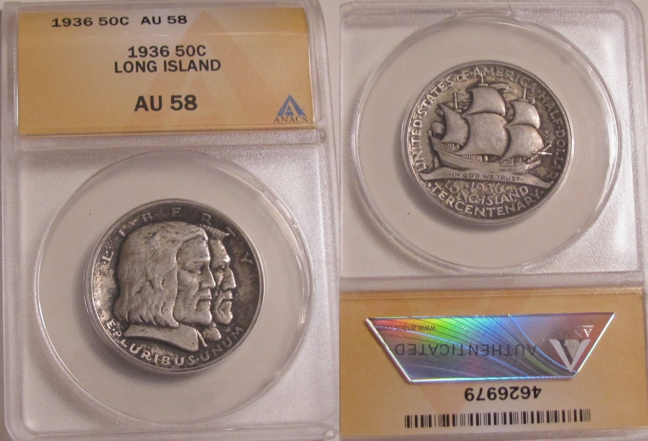 1936 Long Island ANACS AU58 slab.jpg