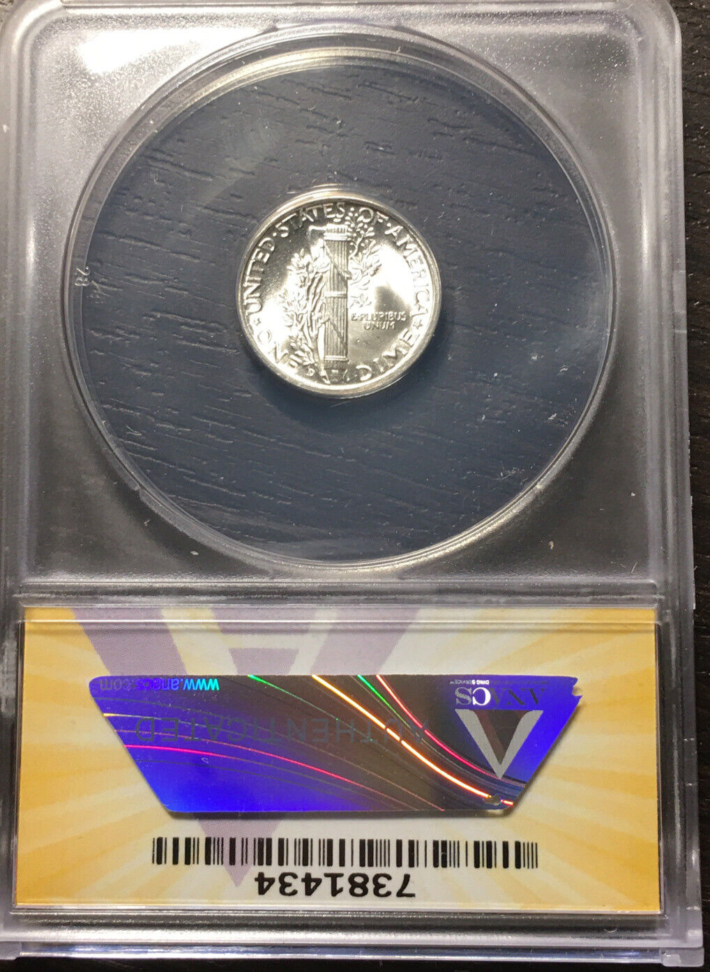 1937D 10C MS66 FB ANACS 7381434 Slab Reverse (coinscollectiblesandcards).jpg