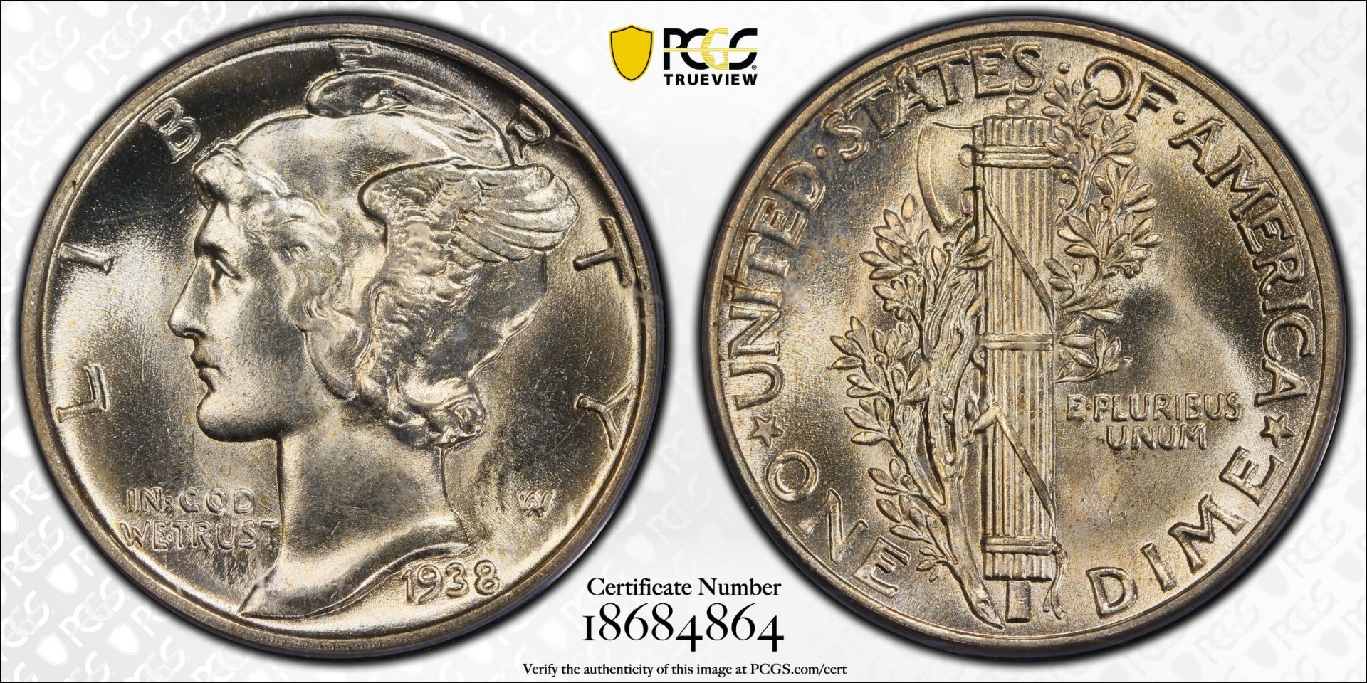 1938 10C Dime - Mercury PCGS MS65FB 18684864 CAC TrueView Full.jpg