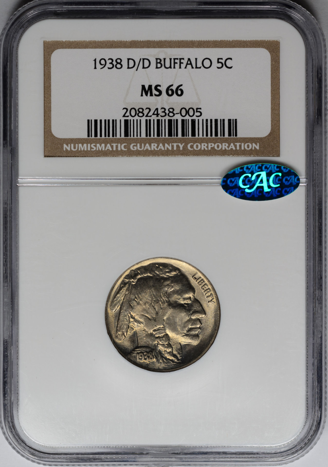 1938 D 5C MS66 NGC D OVER D BUFFALO 2082438-005 CAC Obv Slab.JPG